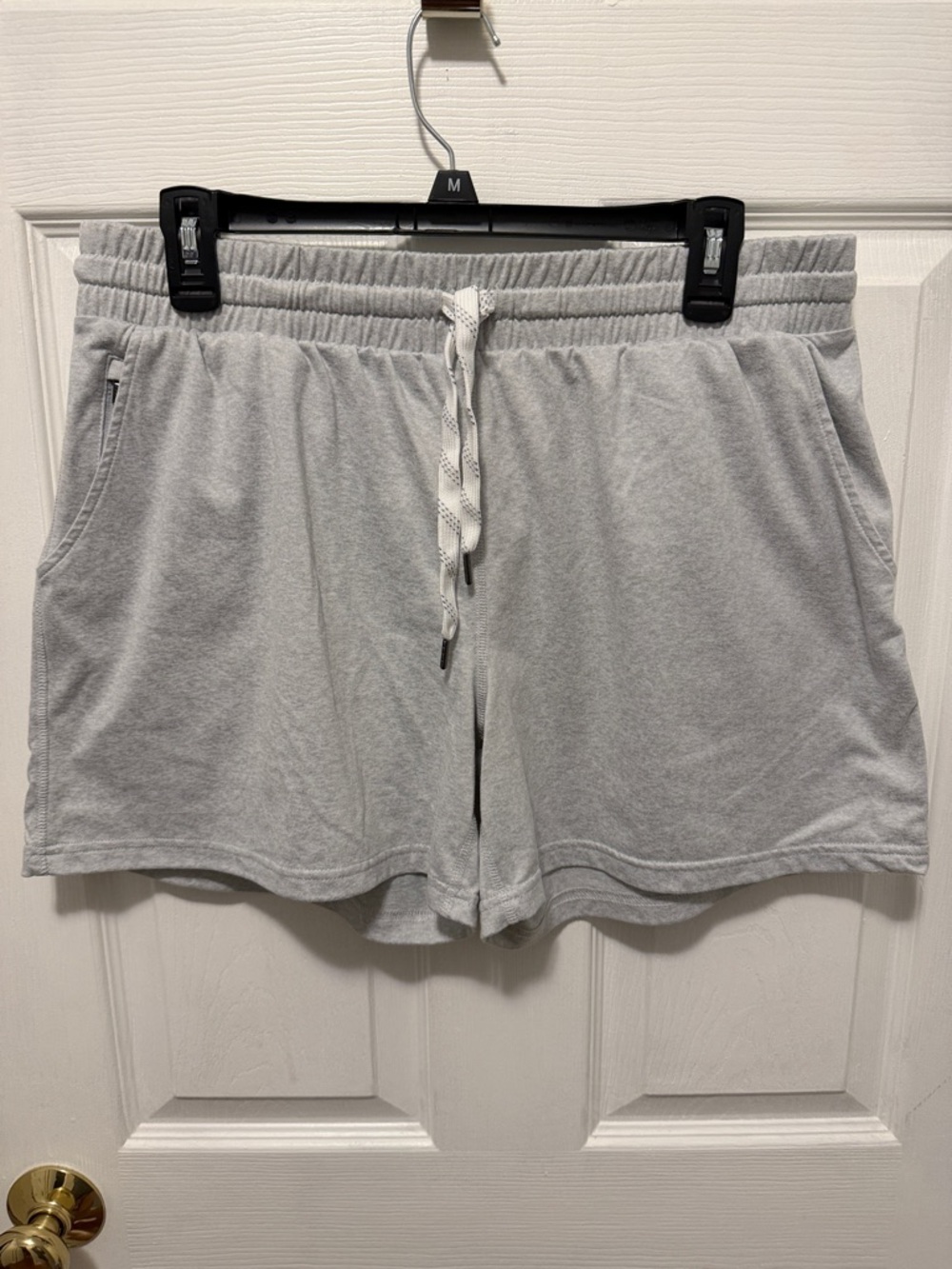 Pacific Trail Light Gray Athletic Drawstring Shorts-Women’s L